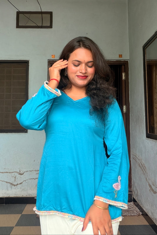 Flamingo Short Kurti